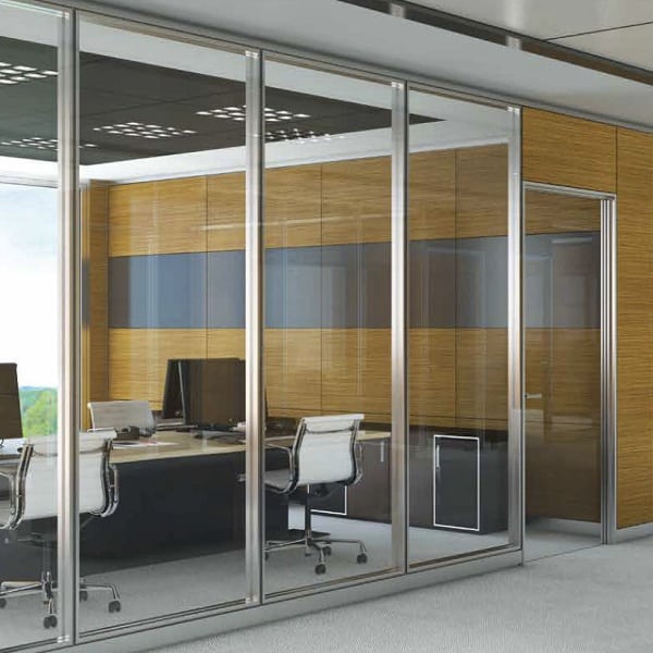 Aluminum glass doors for offices