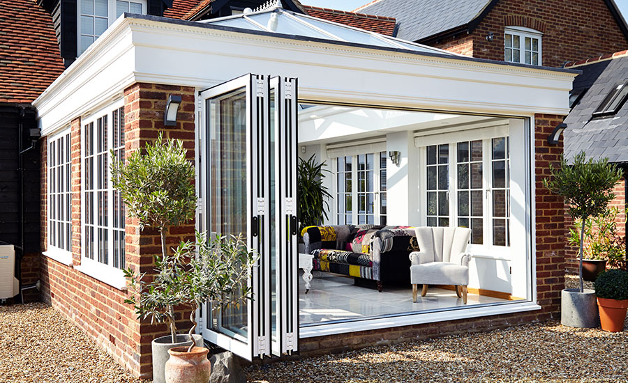 Install the folding door