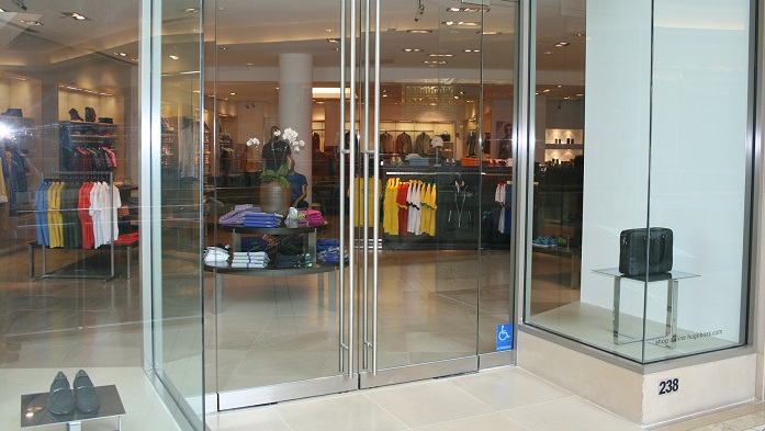 Glass doors for shops