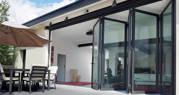 Install the folding door