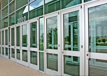 Aluminum side entrance doors