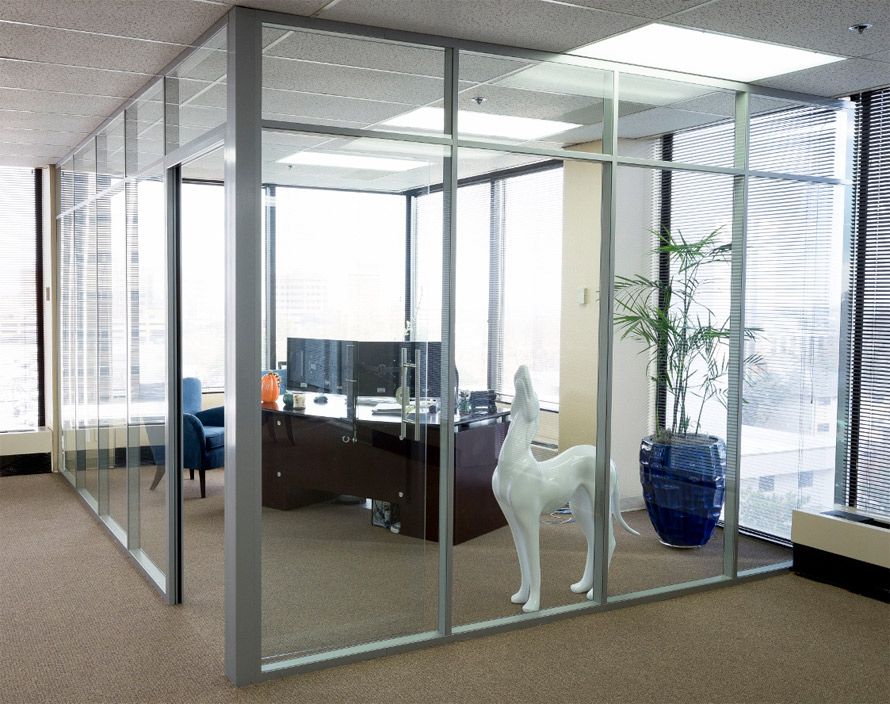 All-glass partitions