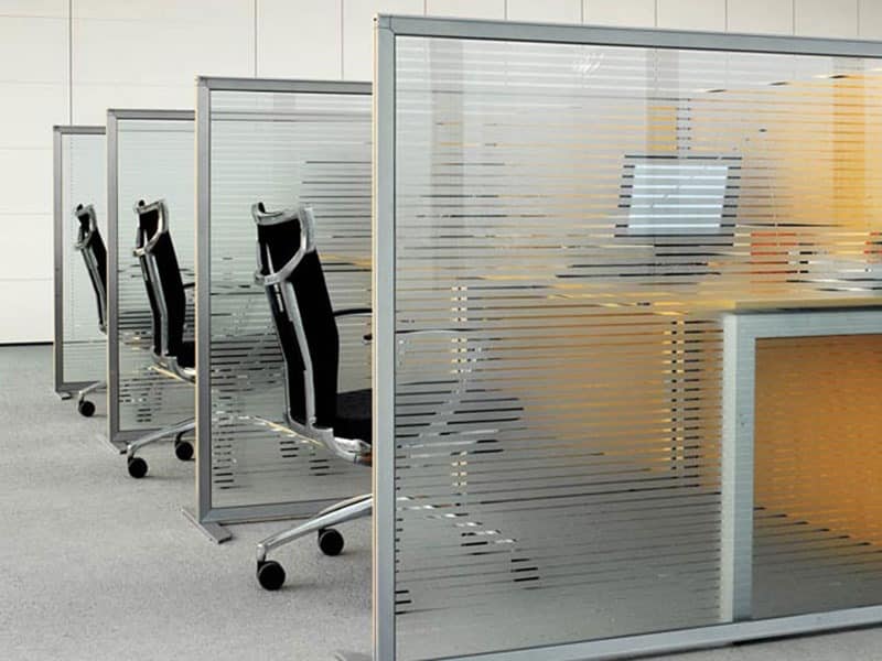 Aluminum office partitions