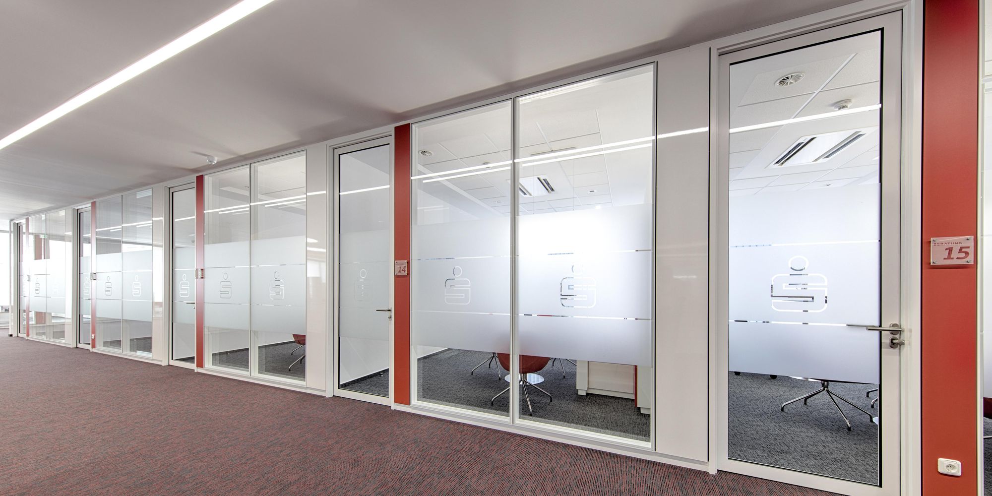 Doors in aluminum frames