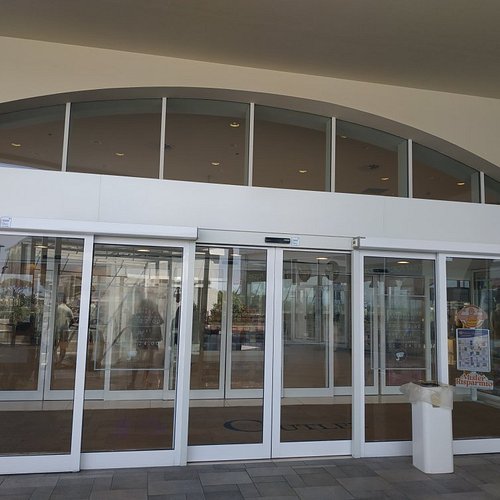Glass doors to the mall