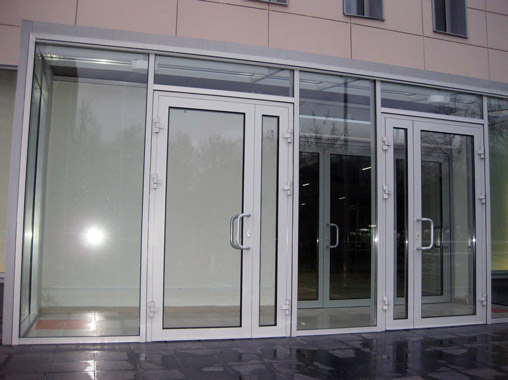 Aluminum double doors