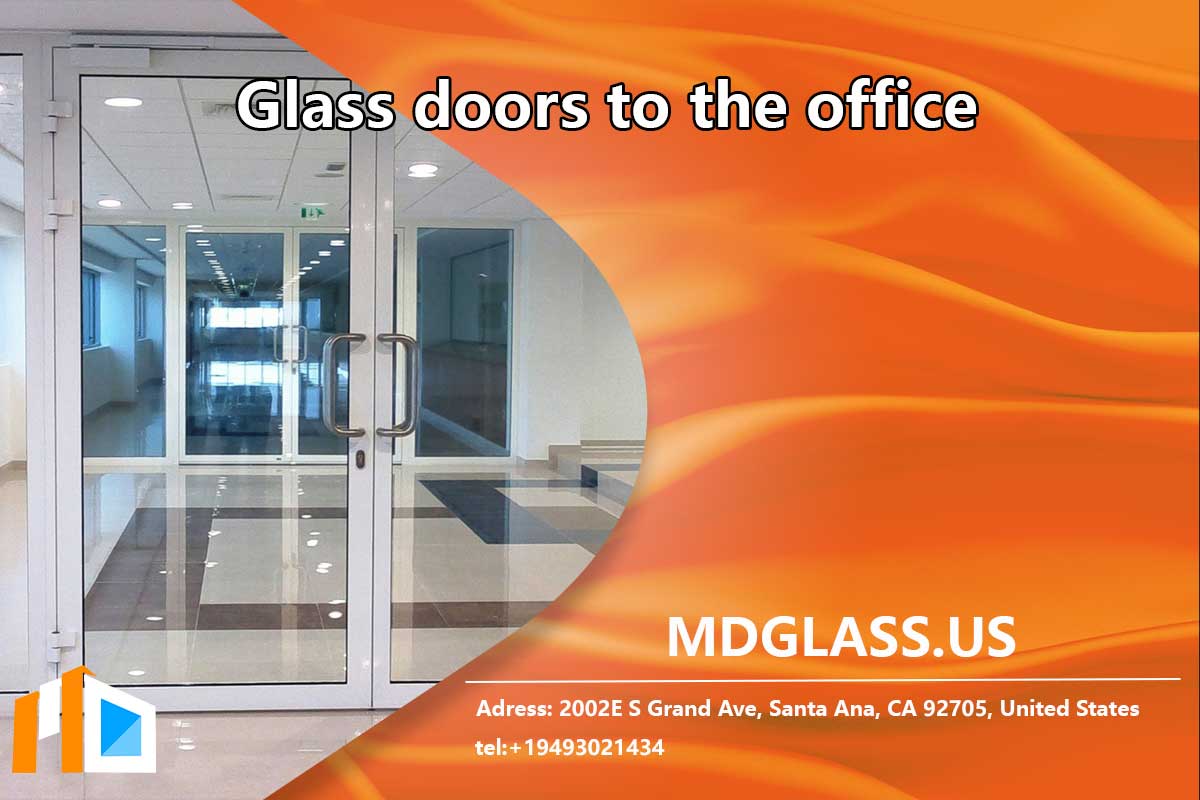 Glass doors to the office