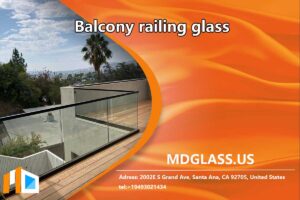 Balcony railing glass