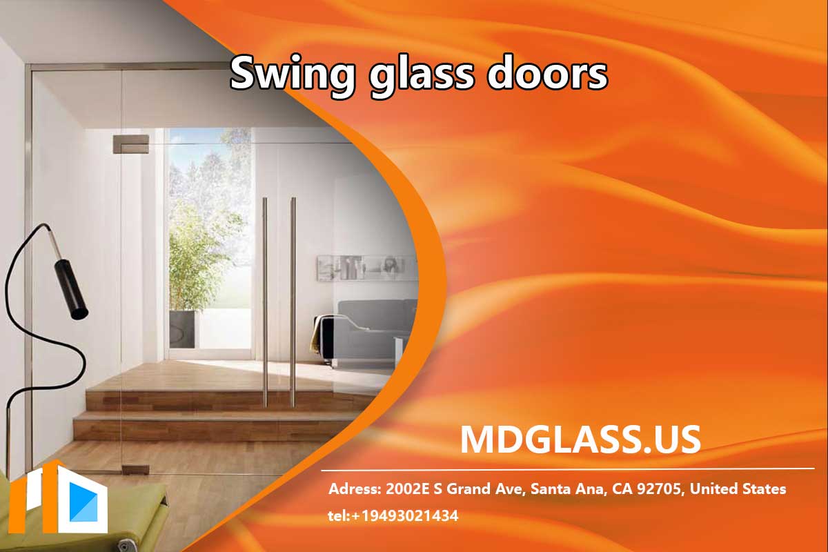 Swing glass doors
