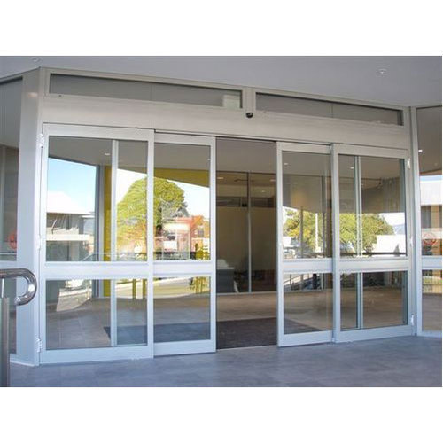 Glass doors with an aluminum frame